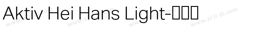 Aktiv Hei Hans Light字体转换